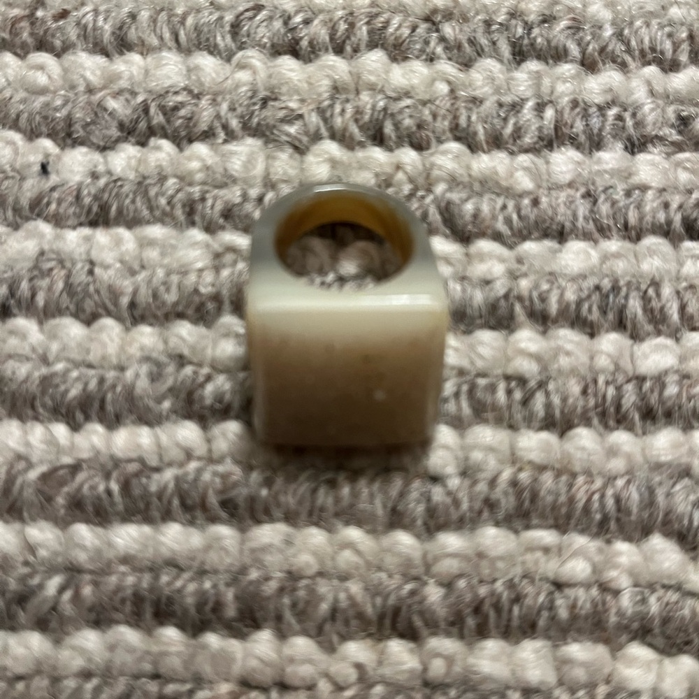 Chunky Beige Stone Ring
